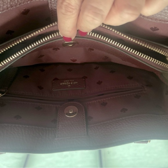 Kate Spade Maroon Handbag, clutch or crossbody with adjustable strap. - Picture 3 of 7